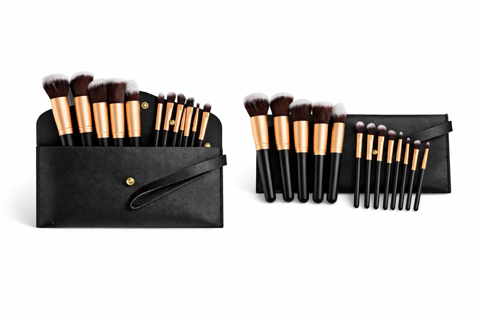 14-Piece Professional Makeup Brush Set with Travel Pouch